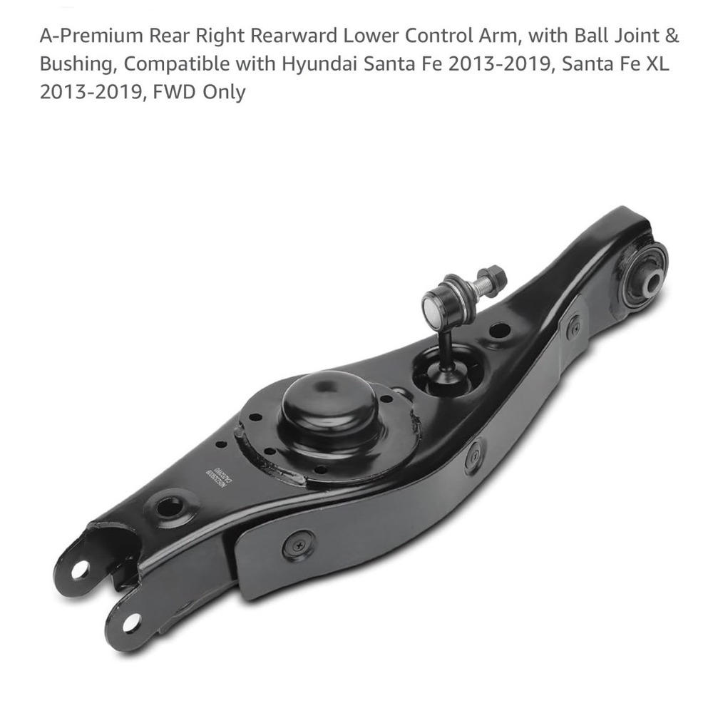 Rear Right Lower Control Arm with‎ Ball Joint Bushing Hyundai Santa Fe 2013-2019